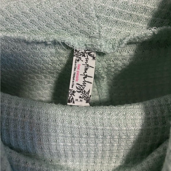 NWT Free People Intimately Cowl Up Cap Sleeve Cami, color Sky/Ciel (Mint), Sz M - Picture 3 of 8